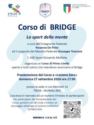 CORSO BRIDGE MOLFETTA