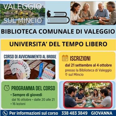 CORSO BRIDGE VALEGGIO
